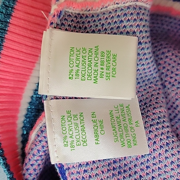 Lilly Pulitzer Vivie Sweater, Ravello Blue Perfect Match Intarsia, Small, NWT - Picture 13 of 15